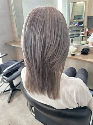 ミディアム カラー 髪質改善＆艶カラー Zina💋池袋のヘアスタイル