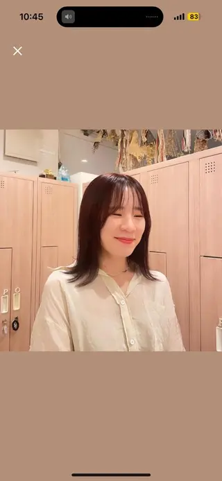 カラー もりやま りりかのヘアスタイル