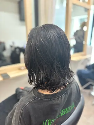 ミディアム パーマ 小顔似合わせカット ┊︎*AYANO*のヘアスタイル