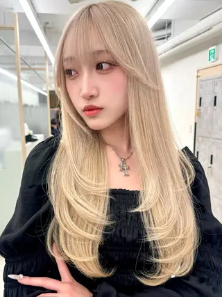 ロング レイヤー/韓国/ 顔周り/しんやのヘアスタイル