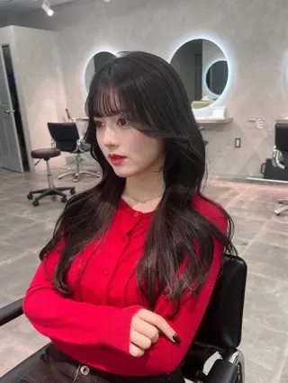 ロング カラー 韓国レイヤーカット 🇰🇷千葉のヘアスタイル