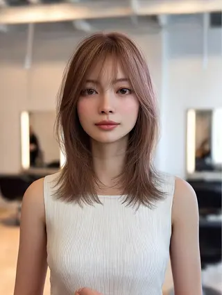 セミロング 生艶髪＆レイヤー🔔 渋谷お薦めNo.1✨のヘアスタイル