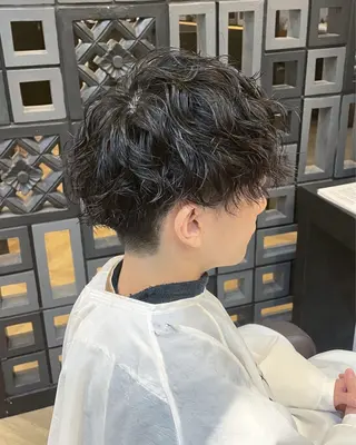 パーマ メンズ ブリーチカラー‎🤍 ききのヘアスタイル