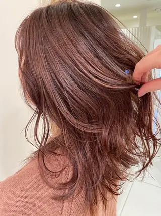 セミロング カラー パーマ ヘアアレンジ マツエク・マツパ 💎耳ツボジュエリー ×銀座美容室💎のヘアスタイル