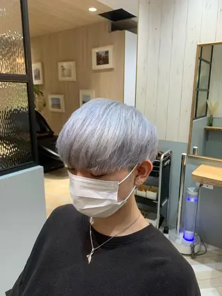 ショート カラー メンズ 新宿/韓国レイヤー 髪質改善カラー/角所のヘアスタイル