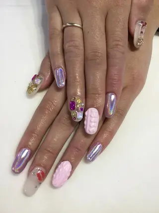 ネイル 💎🐰 saki. m 🐰💎のネイルデザイン