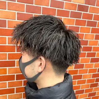 パーマ メンズ メンズ特化/パーマ/ ブリーチ/福島 千颯のヘアスタイル