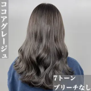 セミロング カラー 透明感カラー グレージュ/あいのヘアスタイル