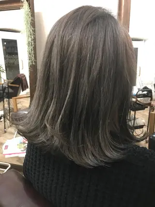 ショート ミディアム セミロング ロング カラー FOLK所属・白髪ぼかしハイライト バレイヤージュヤマトのヘアスタイル