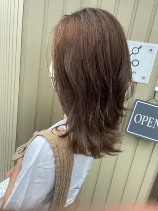 ミディアム カラー ケアブリーチ /髪質 改善/古橋圭史郎のヘアスタイル