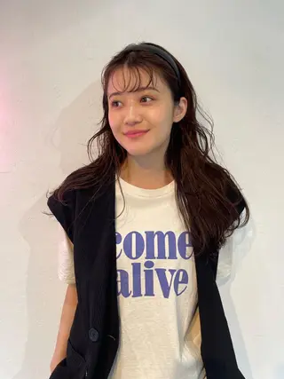 セミロング カラー パーマ SALOWIN下北沢所属・hazuki 🌝のヘアスタイル