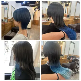 ミディアム カラー 髪質改善&ブリーチ 伊勢 祐一郎のヘアスタイル