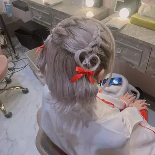 ミディアム ヘアアレンジ Seventeen 秋葉原　୨୧ あすかのヘアスタイル