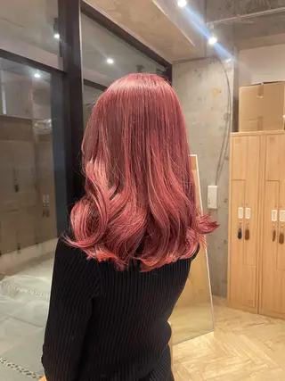 セミロング カラー 愛莉/ラベンダー/ ベージュ/ブラウンのヘアスタイル