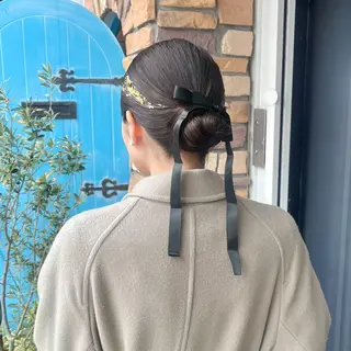 ミディアム ヘアアレンジ 伊藤 玲衣のヘアスタイル