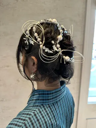 セミロング ヘアアレンジ 女性に人気♪ はやしほのかのヘアスタイル