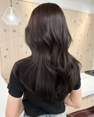 ロング カラー 新宿/韓国ヘア/ 髪質改善ストレートのヘアスタイル