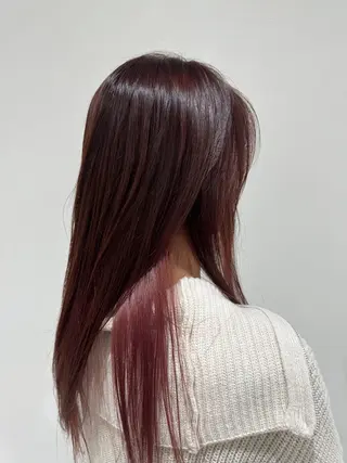 セミロング カラー 𝐘𝐮𝐤𝐢 ベージュ系カラーのヘアスタイル