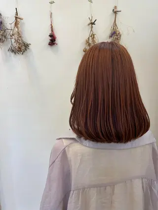 ミディアム カラー マンツーマン 縮毛矯正/マユコのヘアスタイル