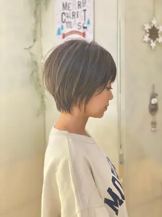 ショート カラー 当日予約🆗ショート /ハイライト/松本のヘアスタイル