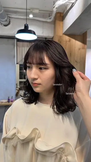 ミディアム カラー Lomalia Rukaのヘアスタイル