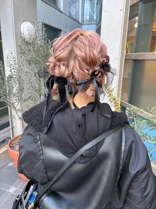 ミディアム ヘアアレンジ しみず さくら🌸のヘアスタイル