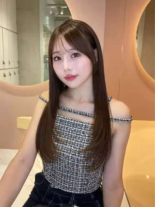 ロング ブリーチなしW🎀 髪質改善/はのんのヘアスタイル