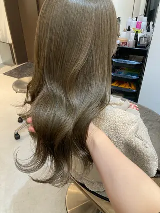 セミロング ✨色持ちの良い艶 カラー✨蟹江真世のヘアスタイル