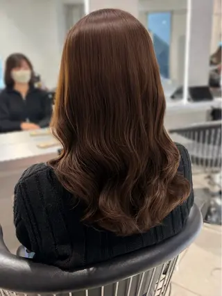 ミディアム コテ巻き風パーマ💛 池袋のヘアスタイル