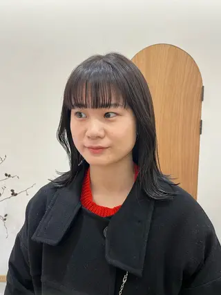 ミディアム カラー miyu /レイヤー/ブリーチのヘアスタイル