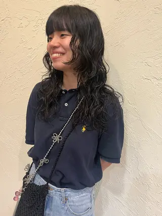 ロング パーマ 松野 心音のヘアスタイル