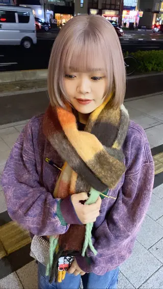 ショート カラー ヘアアレンジ 広島/ボブ/レイヤー 🌿‬wakabaのヘアスタイル