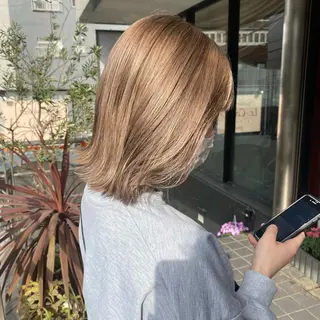 ミディアム ボブ/パーマ ミヒラケイタのヘアスタイル