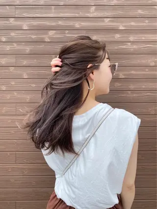 セミロング カラー 💎エクステ専門店 BIZE梅田🇰🇷のヘアスタイル