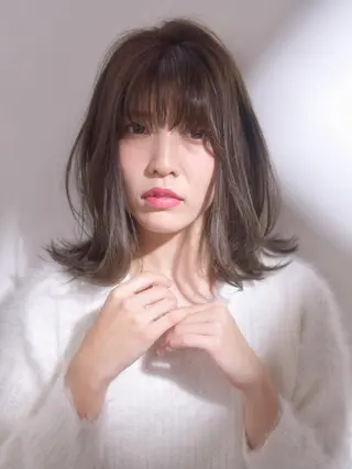 ミディアム カラー パーマ 【髪質改善師】 鈴木伸之介のヘアスタイル