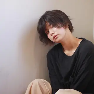 ショート カラー 薬院:今泉/上川美幸 大人ヘア/暗髪カラーのヘアスタイル