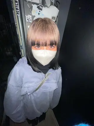 セミロング カラー パーマ ヘアアレンジ スパイラルパーマ 🌐hina⭐️のヘアスタイル