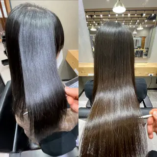 ミディアム 縮毛矯正 RYOのヘアスタイル