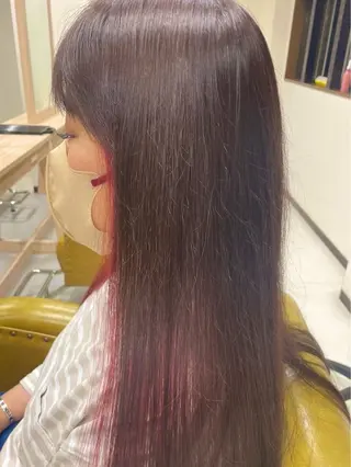 ロング カラー 大内 カオリのヘアスタイル