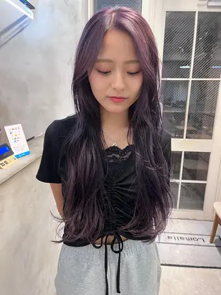 ロング カラー 赤み消しカラー / ヨシダトモキのヘアスタイル