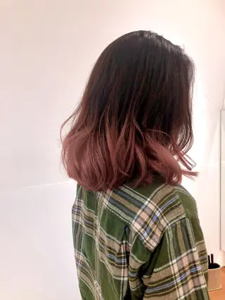 カラー ミディアム 【韓国風／艶髪】 モテヘア/Ayanoのヘアスタイル