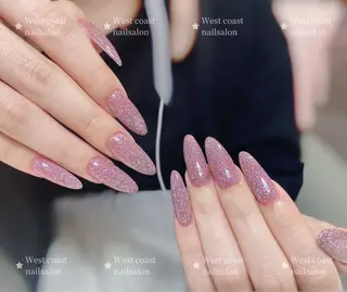 ネイル リボン、ガーリー パーツ放題専門店のネイルデザイン