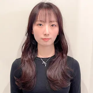 セミロング 🌹ハッシュカット、 レイヤー韓国ヘア🌹のヘアスタイル