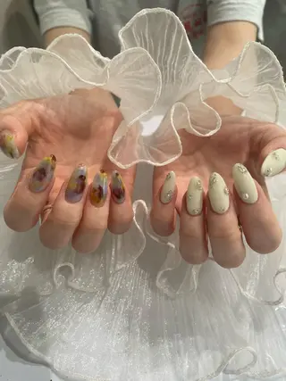 ネイル るか/透明感 カラー/アレンジのヘアスタイル