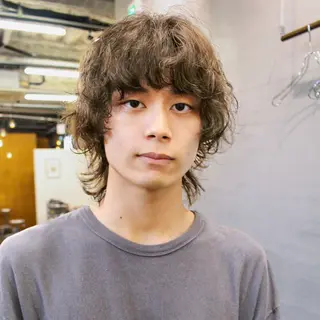 カラー パーマ メンズ 藤川迅 当日予約可！ 名古屋パーマのヘアスタイル