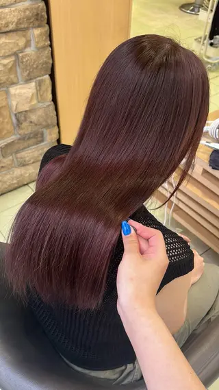 ロング カラー waka❤️✨ レイヤーボブ/ネイルのヘアスタイル