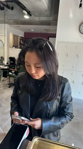 ミディアム 平尾/艶カラー/ アッシュ系/中川誠大のヘアスタイル