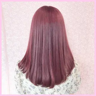 ロング カラー SHIN/レイヤー カット×クロスパーマのヘアスタイル