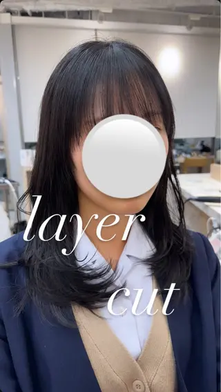 ロング ガレリアエレガンテ　サカエテン所属・田中俊　縮毛矯正 髪質改善のヘアスタイル