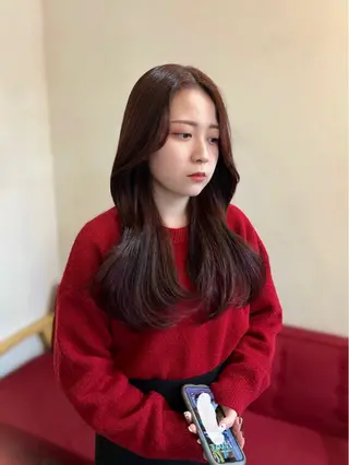 カラー ヘアアレンジ 似合わせ顔まわり カット💛森尾真由美のヘアスタイル